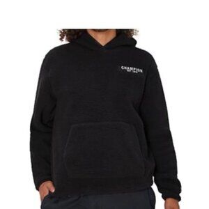 Champion Size Xtra Large Black Shearling EST 1919 Hoodie. New With Tags
